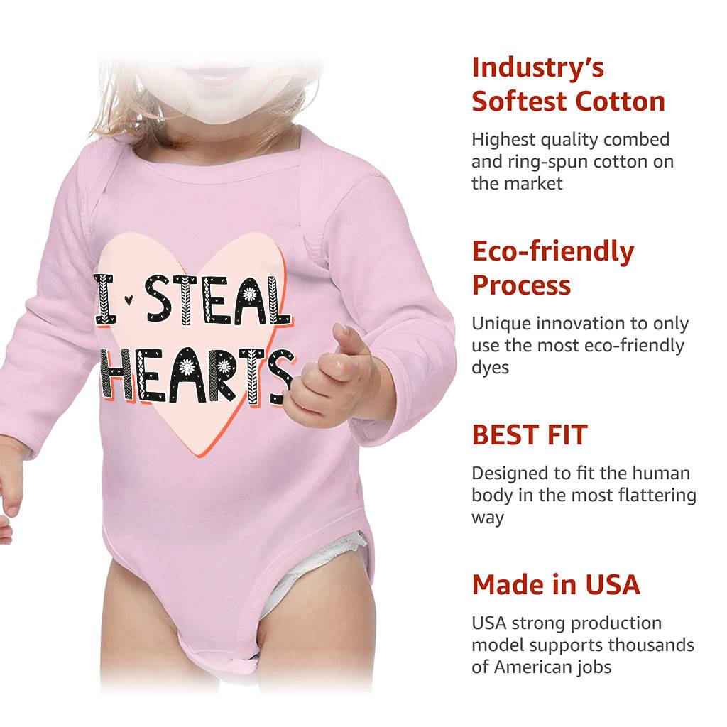 Kawaii Design Baby Long Sleeve Onesie – Heart Print Baby Long Sleeve Bodysuit – Cute Baby One-Piece Baby Clothing Kawaii Design Baby Long Sleeve Onesie - Heart Print Baby Long Sleeve Bodysuit - Cute Baby One-Piece Baby Clothing Color : Mauve|Natural|Pink|White