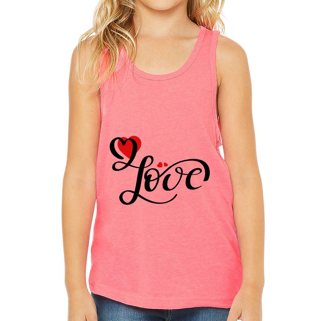 Love Kids’ Jersey Tank – Heart Print Sleeveless T-Shirt – Cute Design Kids’ Tank Top Tanks Love Kids' Jersey Tank - Heart Print Sleeveless T-Shirt - Cute Design Kids' Tank Top Tanks Color : Athletic Heather|Black|Pink|White
