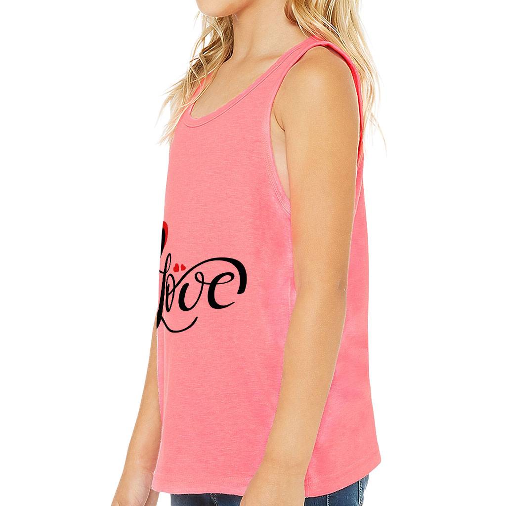 Love Kids’ Jersey Tank – Heart Print Sleeveless T-Shirt – Cute Design Kids’ Tank Top Tanks Love Kids' Jersey Tank - Heart Print Sleeveless T-Shirt - Cute Design Kids' Tank Top Tanks Color : Athletic Heather|Black|Pink|White