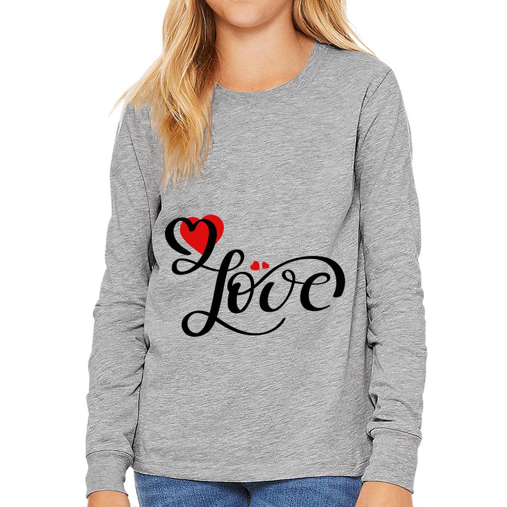 Love Kids’ Long Sleeve T-Shirt – Heart Print T-Shirt – Cute Design Long Sleeve Tee Kids’ Clothing Love Kids' Long Sleeve T-Shirt - Heart Print T-Shirt - Cute Design Long Sleeve Tee Kids' Clothing Color : Athletic Heather|Black|Natural|White