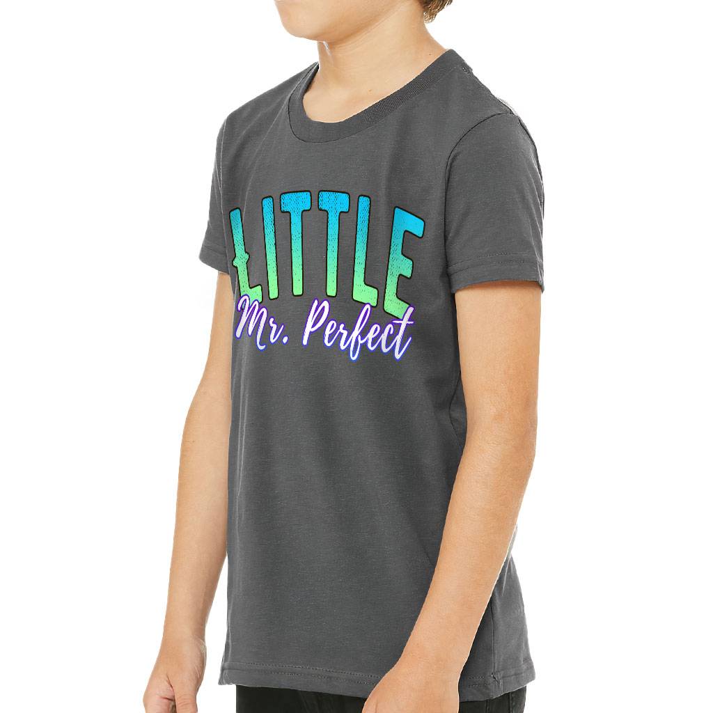 Mr Perfect Kids' T-Shirt - Funny T-Shirt - Cool Design Tee Shirt for Kids T-Shirts Color : Asphalt|Black|Natural|Navy|White 