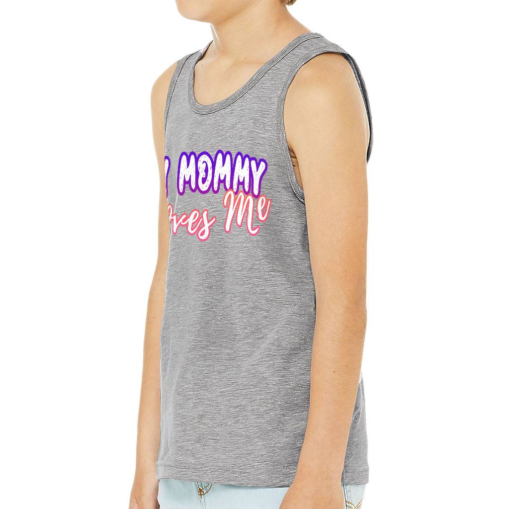 My Mom Loves Me Kids’ Jersey Tank – Kawaii Sleeveless T-Shirt – Themed Kids’ Tank Top Kids’ Clothing My Mom Loves Me Kids' Jersey Tank - Kawaii Sleeveless T-Shirt - Themed Kids' Tank Top Kids' Clothing Color : Athletic Heather|Black|Dark Gray Heather|White