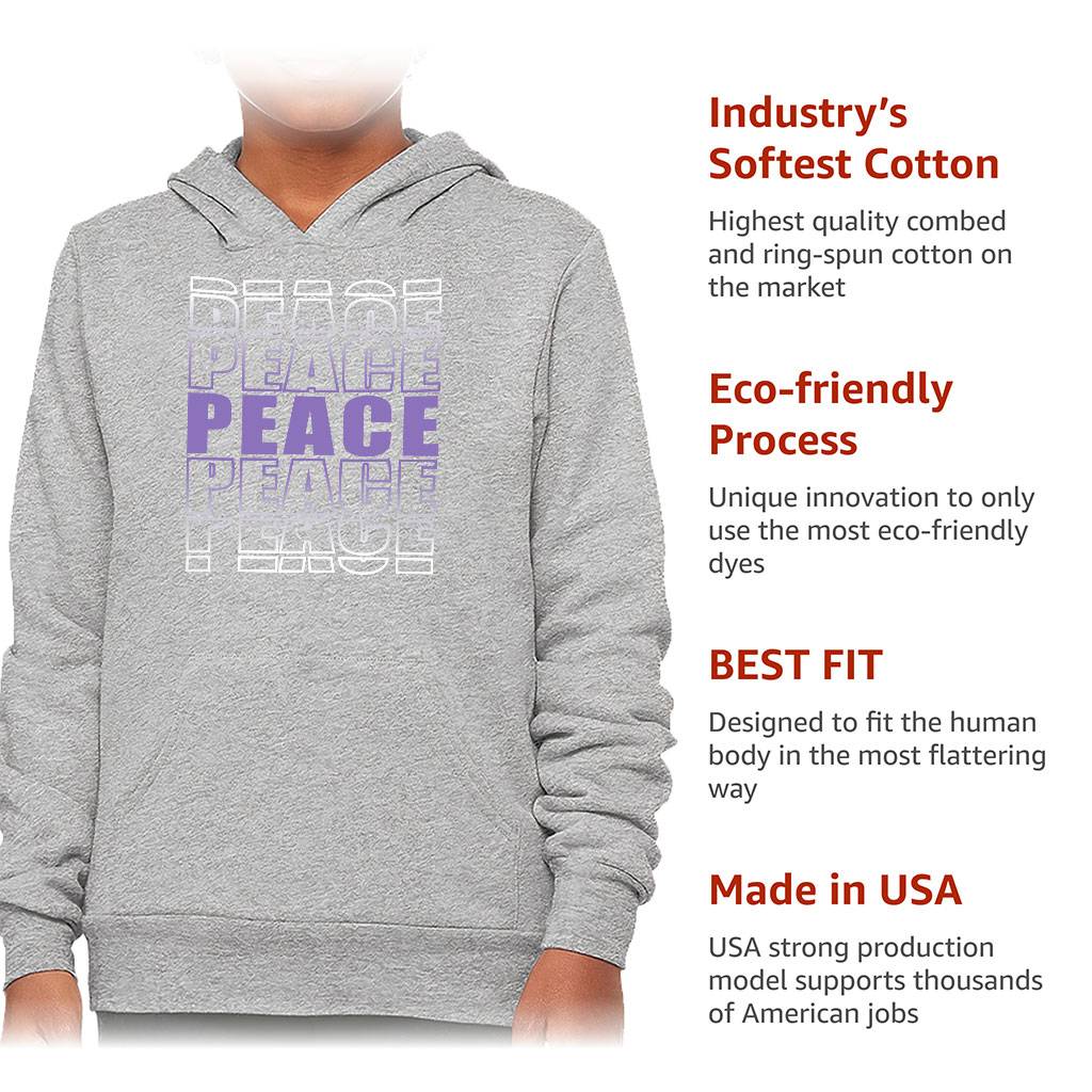 Peace Kids’ Sponge Fleece Hoodie – Trendy Kids’ Hoodie – Graphic Hoodie for Kids Kids’ Clothing Peace Kids' Sponge Fleece Hoodie - Trendy Kids' Hoodie - Graphic Hoodie for Kids Kids' Clothing Color : Athletic Heather|Black|Mauve|Military Green