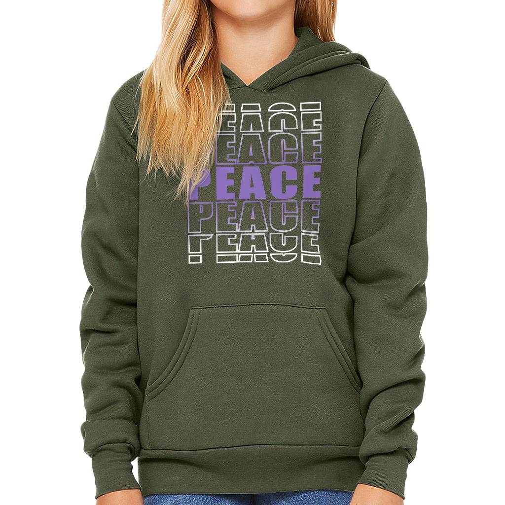 Peace Kids’ Sponge Fleece Hoodie – Trendy Kids’ Hoodie – Graphic Hoodie for Kids Kids’ Clothing Peace Kids' Sponge Fleece Hoodie - Trendy Kids' Hoodie - Graphic Hoodie for Kids Kids' Clothing Color : Athletic Heather|Black|Mauve|Military Green