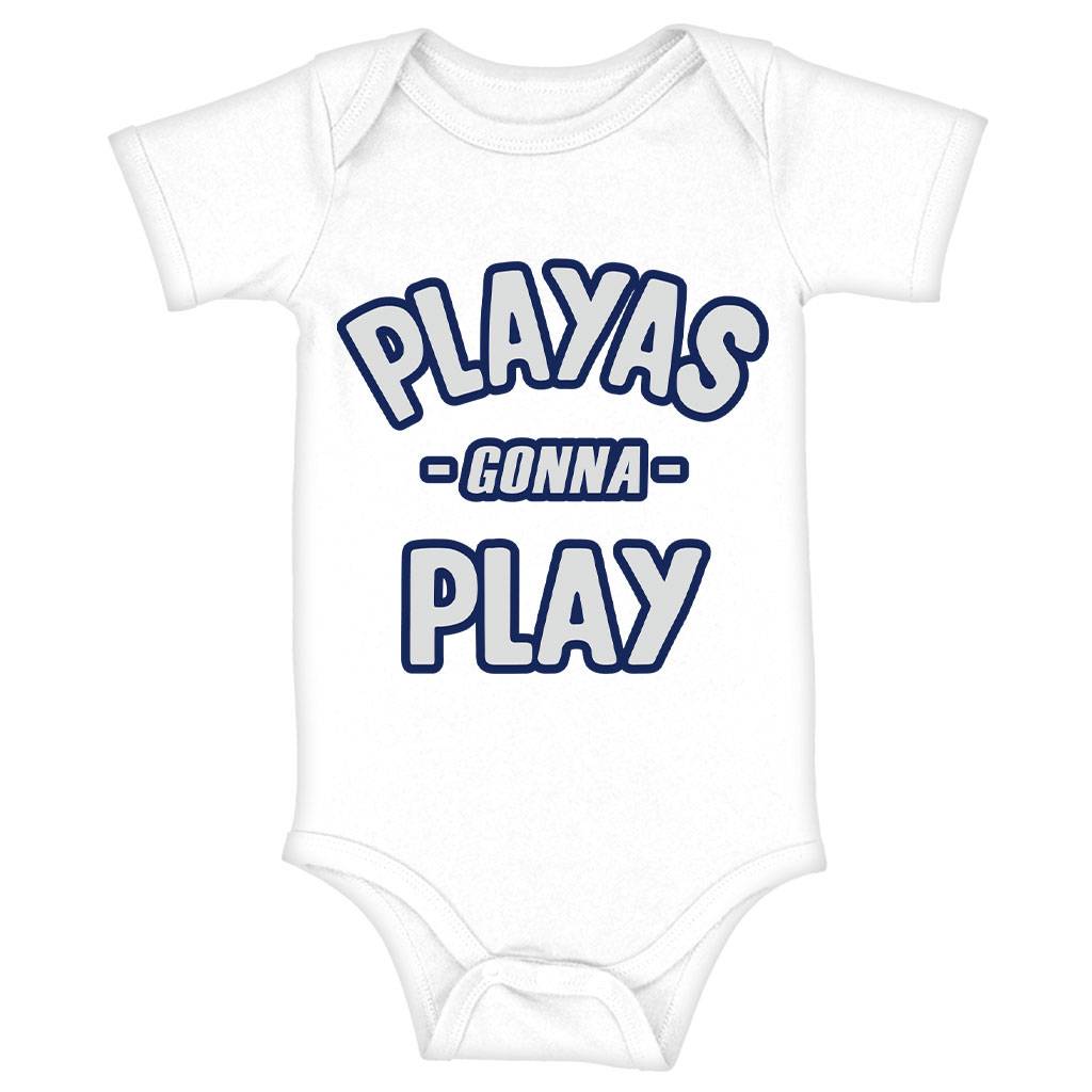Playas Gonna Play Baby Jersey Onesie – Funny Baby Bodysuit – Themed Baby One-Piece Baby Clothing Playas Gonna Play Baby Jersey Onesie - Funny Baby Bodysuit - Themed Baby One-Piece Baby Clothing Color : Heather Dust|White|Yellow