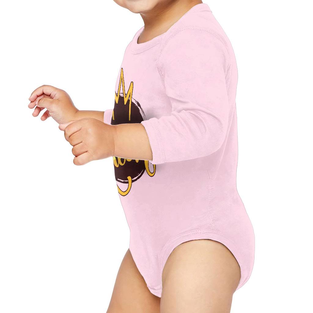 Queen Baby Long Sleeve Onesie – Crown Baby Long Sleeve Bodysuit – Printed Baby One-Piece Baby Clothing Queen Baby Long Sleeve Onesie - Crown Baby Long Sleeve Bodysuit - Printed Baby One-Piece Baby Clothing Color : Mauve|Natural|Pink|White