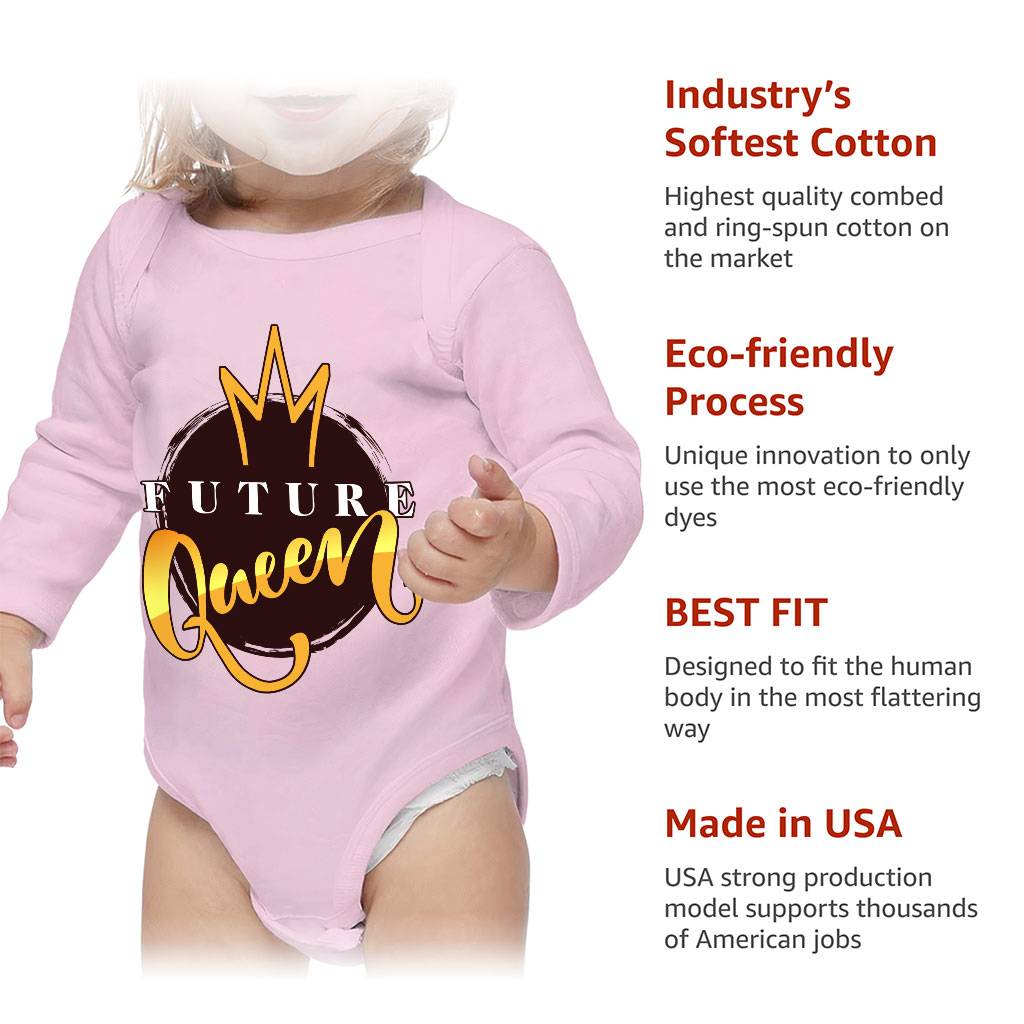 Queen Baby Long Sleeve Onesie – Crown Baby Long Sleeve Bodysuit – Printed Baby One-Piece Baby Clothing Queen Baby Long Sleeve Onesie - Crown Baby Long Sleeve Bodysuit - Printed Baby One-Piece Baby Clothing Color : Mauve|Natural|Pink|White