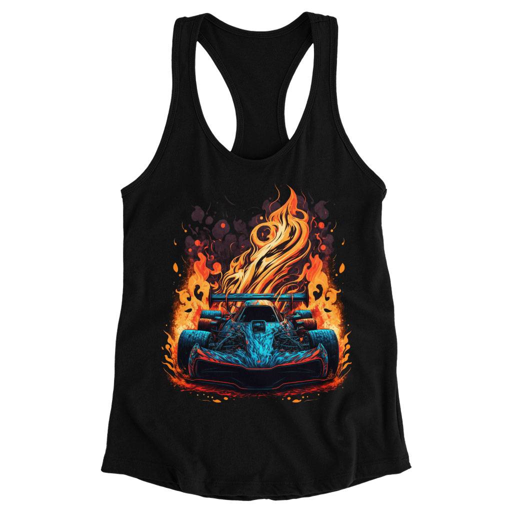 Race Car Racerback Tank – Fire Design Tank – Cool Workout Tank Women Women’s Tops & Tees Race Car Racerback Tank - Fire Design Tank - Cool Workout Tank Women Women's Tops & Tees Color : Black|Gray|White