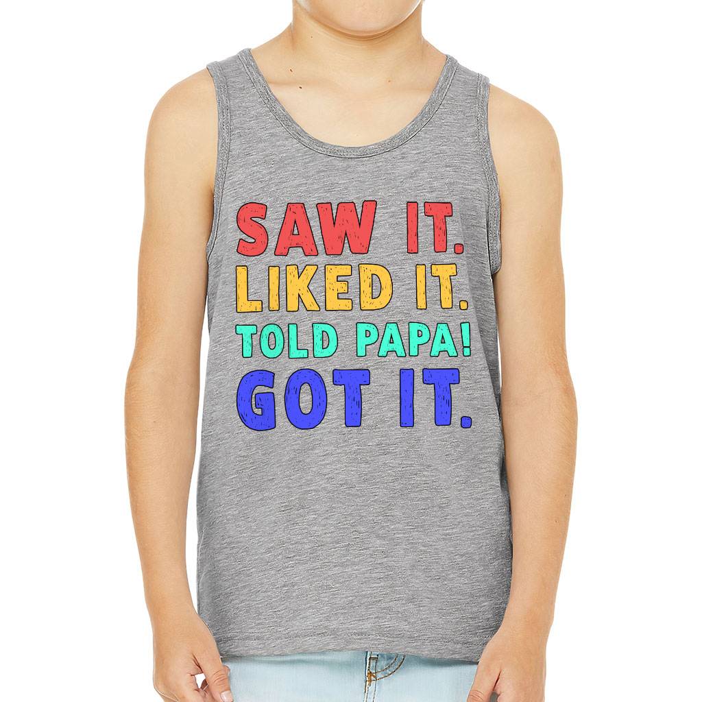 Saw It Liked It Kids’ Jersey Tank – Colorful Sleeveless T-Shirt – Best Design Kids’ Tank Top Tanks Saw It Liked It Kids' Jersey Tank - Colorful Sleeveless T-Shirt - Best Design Kids' Tank Top Tanks Color : Athletic Heather|Black|Dark Gray Heather|White
