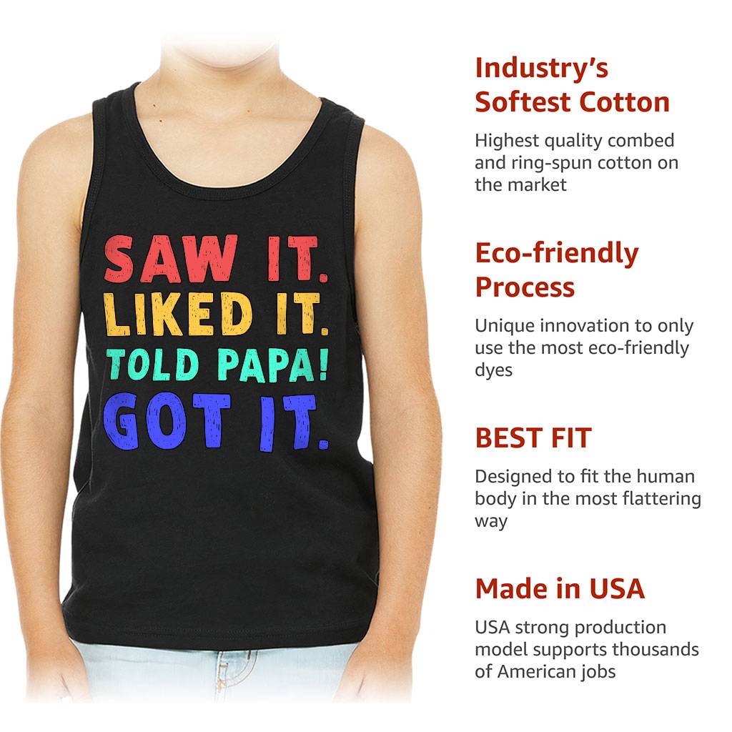 Saw It Liked It Kids’ Jersey Tank – Colorful Sleeveless T-Shirt – Best Design Kids’ Tank Top Tanks Saw It Liked It Kids' Jersey Tank - Colorful Sleeveless T-Shirt - Best Design Kids' Tank Top Tanks Color : Athletic Heather|Black|Dark Gray Heather|White