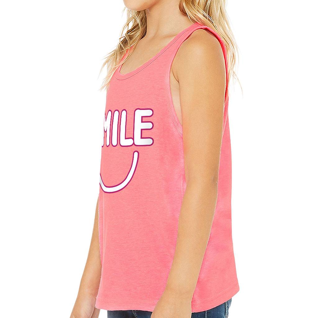 Smile Kids’ Jersey Tank – Positive Sleeveless T-Shirt – Cute Design Kids’ Tank Top Kids’ Clothing Smile Kids' Jersey Tank - Positive Sleeveless T-Shirt - Cute Design Kids' Tank Top Kids' Clothing Color : Athletic Heather|Black|Pink|White