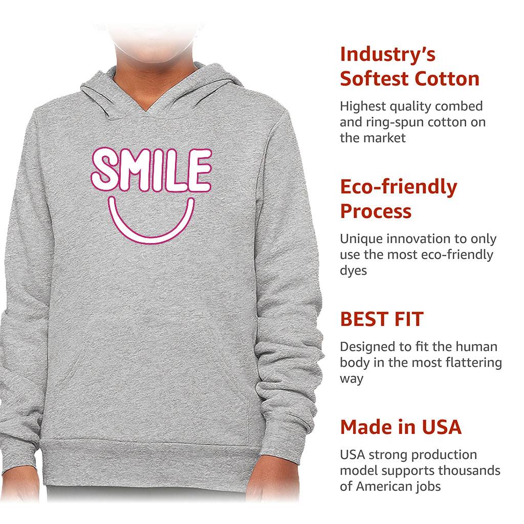 Smile Kids’ Sponge Fleece Hoodie – Positive Kids’ Hoodie – Cute Design Hoodie for Kids Kids’ Clothing Smile Kids' Sponge Fleece Hoodie - Positive Kids' Hoodie - Cute Design Hoodie for Kids Kids' Clothing Color : Athletic Heather|Black|Mauve|Military Green