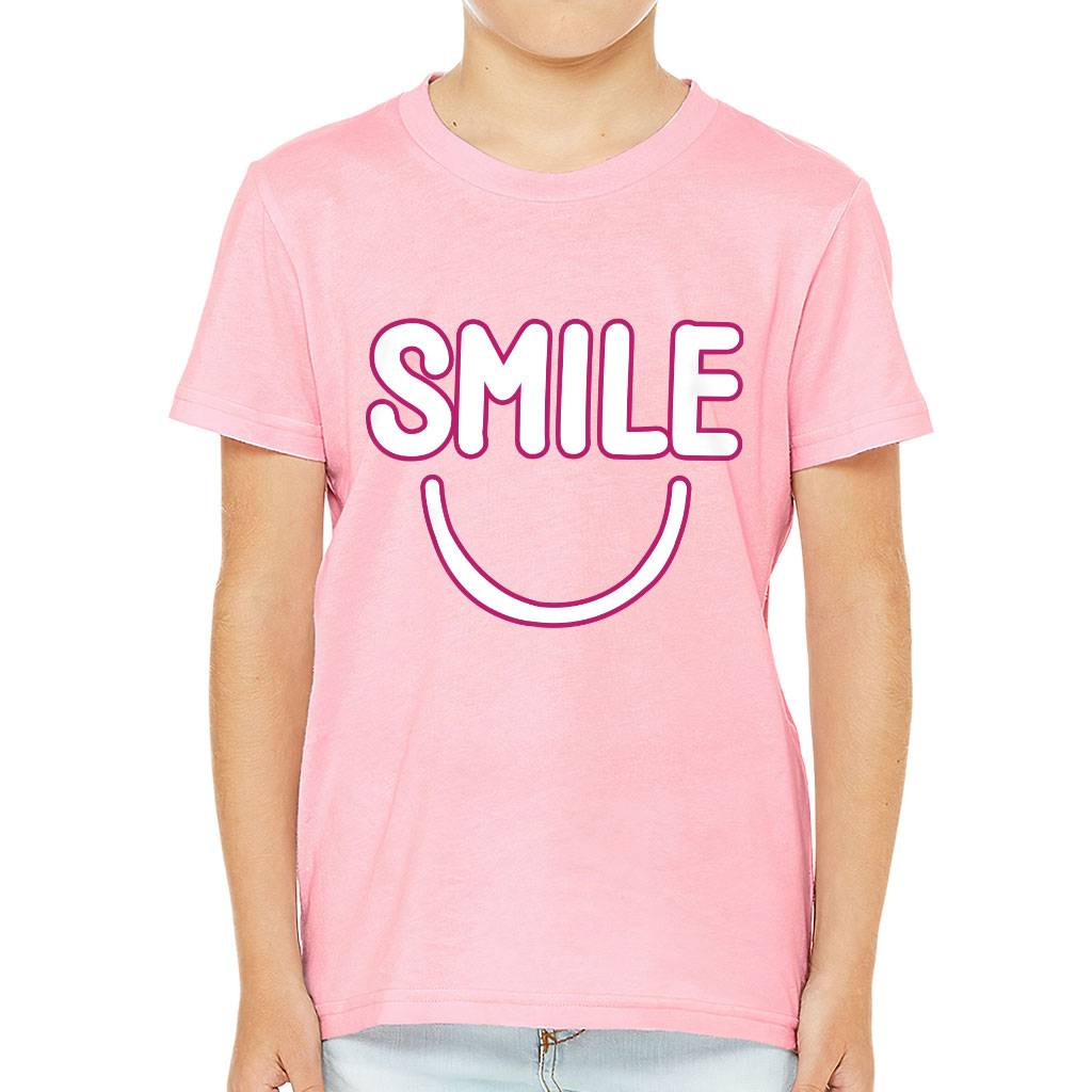 Smile Kids’ T-Shirt – Positive T-Shirt – Cute Design Tee Shirt for Kids Kids’ Clothing Smile Kids' T-Shirt - Positive T-Shirt - Cute Design Tee Shirt for Kids Kids' Clothing Color : Black|Natural|Pink|White