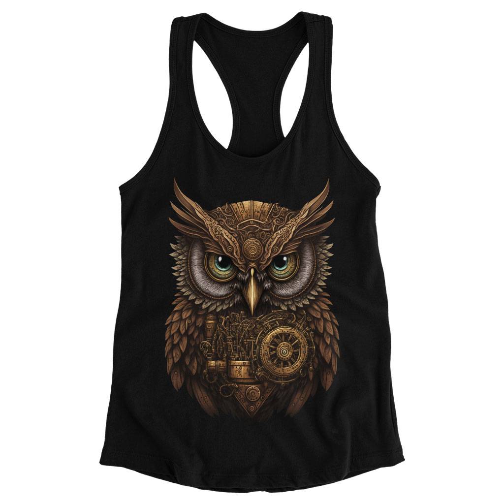 Steampunk Owl Racerback Tank – Best Print Tank – Cool Design Workout Tank Women Women’s Tops & Tees Steampunk Owl Racerback Tank - Best Print Tank - Cool Design Workout Tank Women Women's Tops & Tees Color : Black|Gray|White