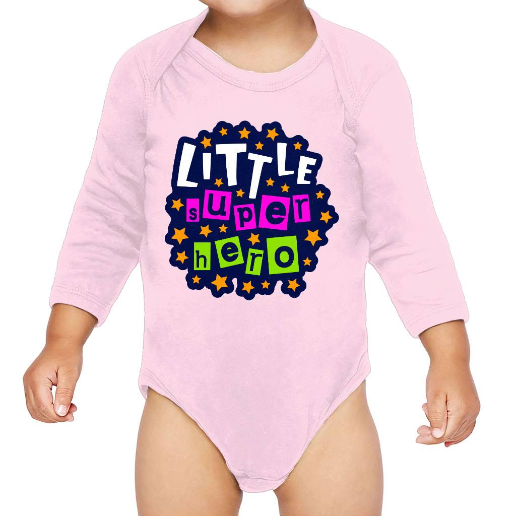 Super Hero Baby Long Sleeve Onesie – Cute Baby Long Sleeve Bodysuit – Themed Baby One-Piece Baby Clothing Super Hero Baby Long Sleeve Onesie - Cute Baby Long Sleeve Bodysuit - Themed Baby One-Piece Baby Clothing Color : Mauve|Natural|Pink|White