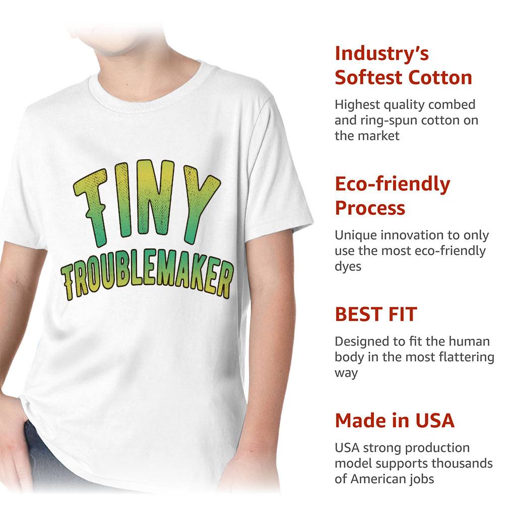 Troublemaker Kids’ Classic Fit T-Shirt – Trendy T-Shirt – Cool Classic Fit Tee Kids’ Clothing Troublemaker Kids' Classic Fit T-Shirt - Trendy T-Shirt - Cool Classic Fit Tee Kids' Clothing Color : Heavy Metal|Light Blue|Midnight Navy|White