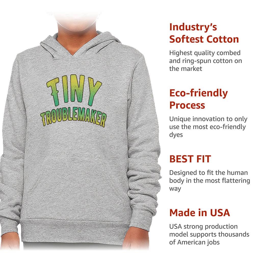 Troublemaker Kids’ Sponge Fleece Hoodie – Trendy Kids’ Hoodie – Cool Hoodie for Kids Kids’ Clothing Troublemaker Kids' Sponge Fleece Hoodie - Trendy Kids' Hoodie - Cool Hoodie for Kids Kids' Clothing Color : Athletic Heather|Black|Military Green|Navy