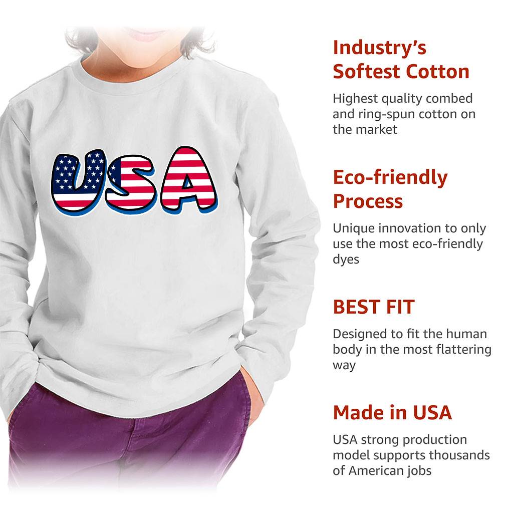 Usa Printed Toddler Long Sleeve T-Shirt – American Flag Kids’ T-Shirt – Patriotic Long Sleeve Tee Toddler Clothing Usa Printed Toddler Long Sleeve T-Shirt - American Flag Kids' T-Shirt - Patriotic Long Sleeve Tee Toddler Clothing Color : Athletic Heather|Black|Pink|White