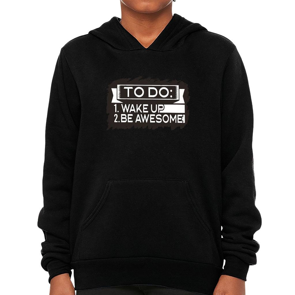 Wake Up and Be Awesome Kids’ Sponge Fleece Hoodie – Trendy Kids’ Hoodie – Funny Hoodie for Kids Kids’ Clothing Wake Up and Be Awesome Kids' Sponge Fleece Hoodie - Trendy Kids' Hoodie - Funny Hoodie for Kids Kids' Clothing Color : Athletic Heather|Black|Military Green|Navy