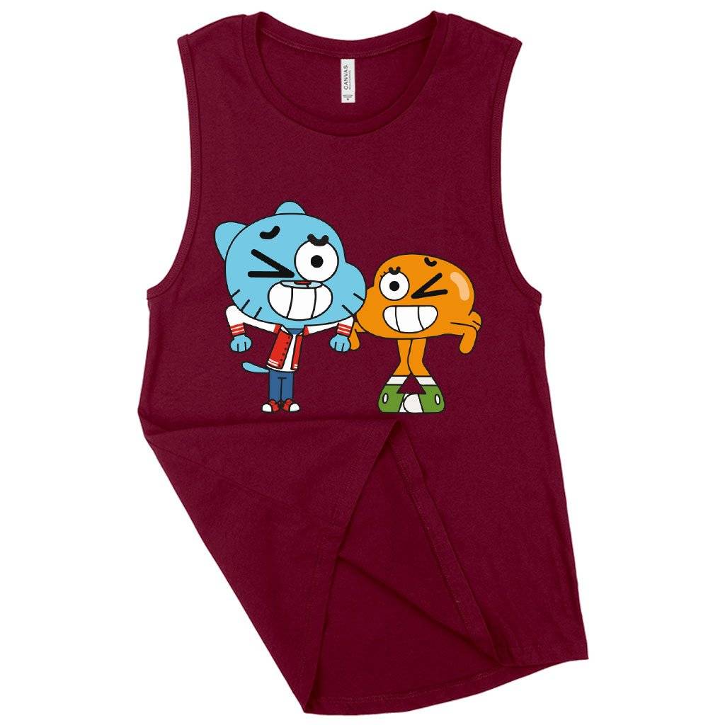 Women’s Muscle Amazing World of Gumball Tank Women Women’s Tops & Tees Women's Muscle Amazing World of Gumball Tank Women Women's Tops & Tees Color : Maroon|White|Black
