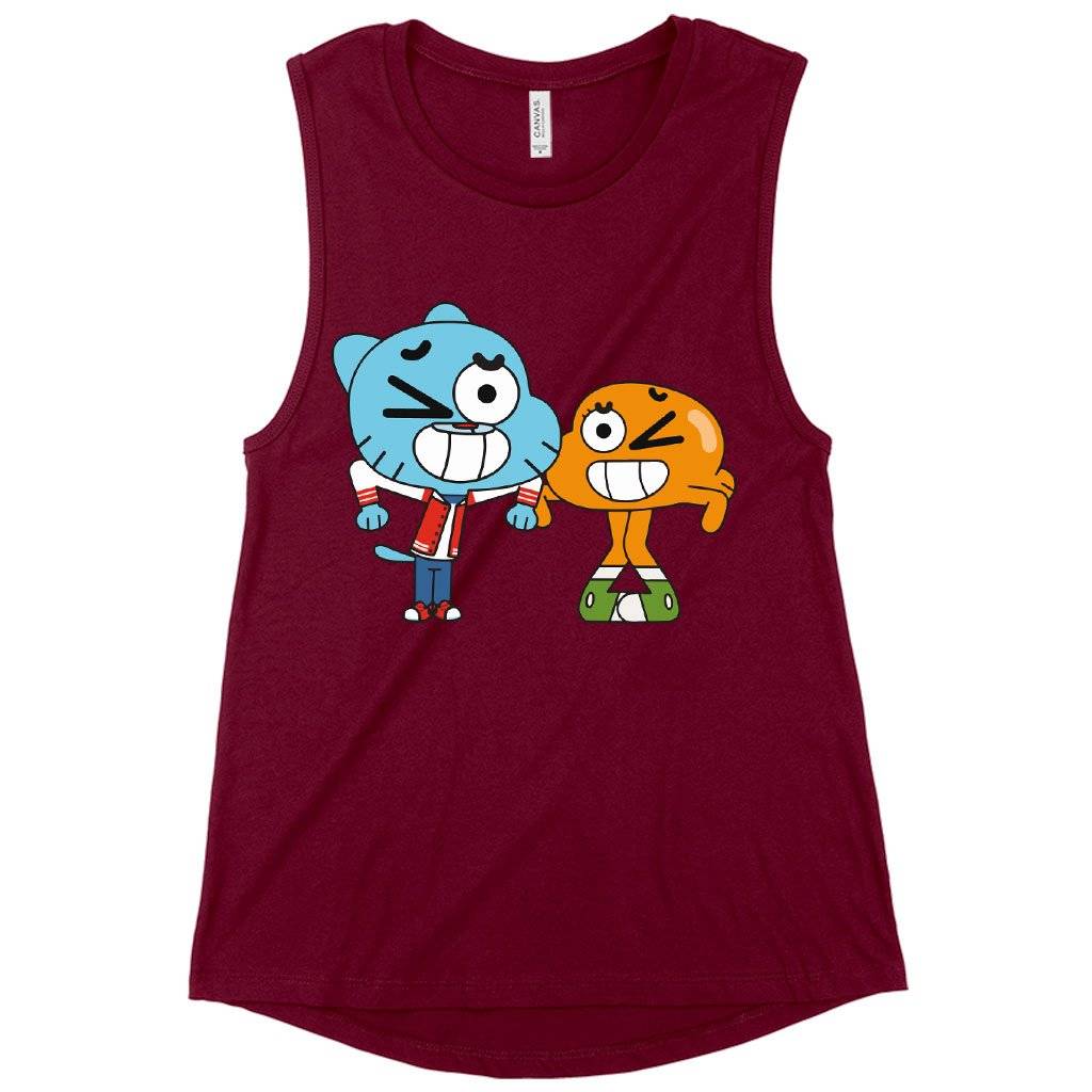 Women’s Muscle Amazing World of Gumball Tank Women Women’s Tops & Tees Women's Muscle Amazing World of Gumball Tank Women Women's Tops & Tees Color : Maroon|White|Black