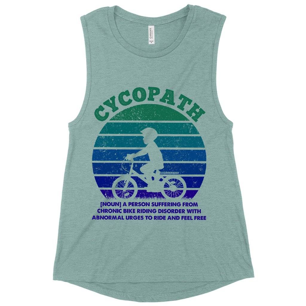 Women’s Muscle Cycopath Tank – Funny Cycling Tanks – Bike Tanks Women Women’s Tops & Tees Women's Muscle Cycopath Tank - Funny Cycling Tanks - Bike Tanks Women Women's Tops & Tees Color : Heather Dusty Blue|Maroon|White