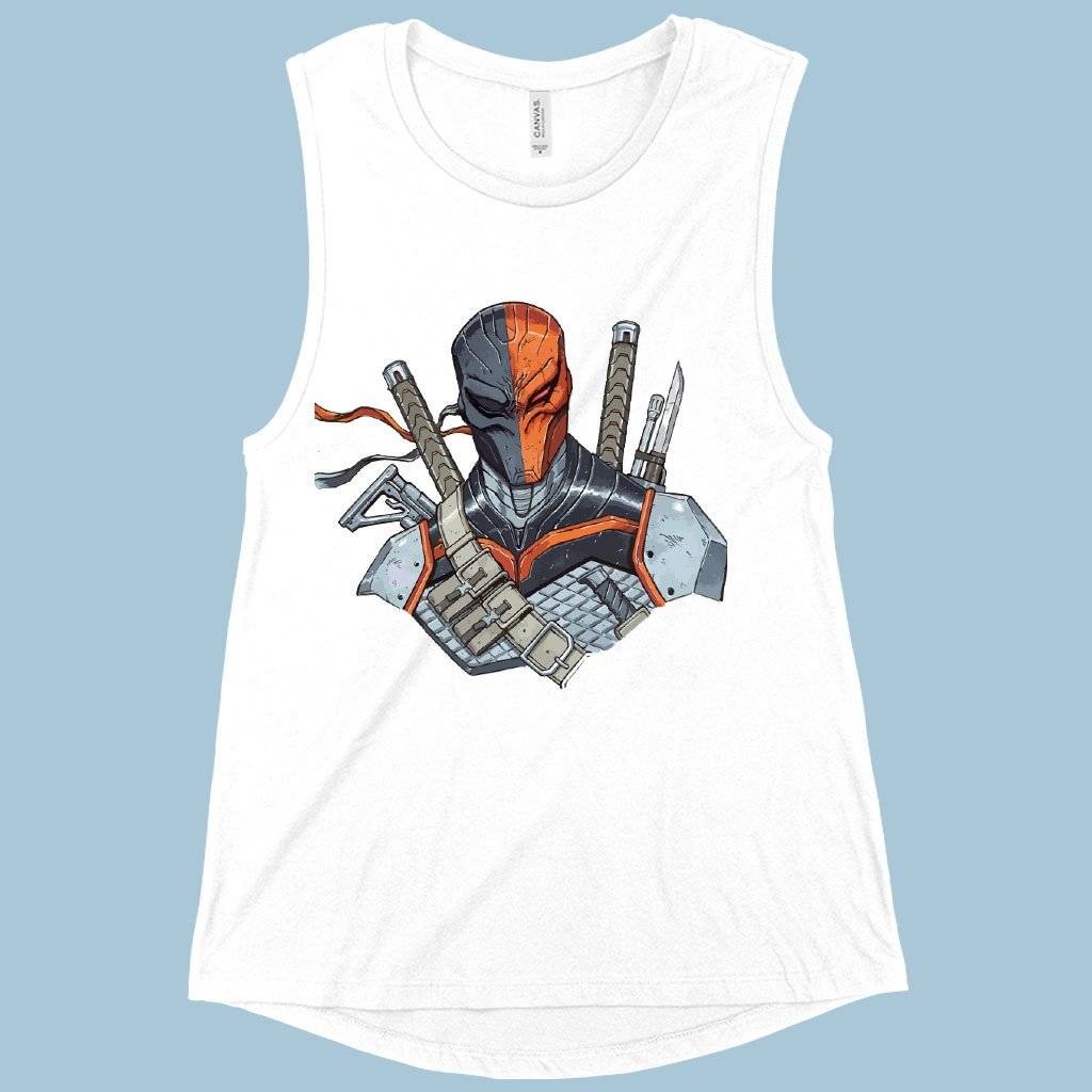 Women’s Muscle Deathstroke Tank – Comic Book Tanks Women Women’s Tops & Tees Women's Muscle Deathstroke Tank - Comic Book Tanks Women Women's Tops & Tees Color : Black|Heather Dusty Blue|White