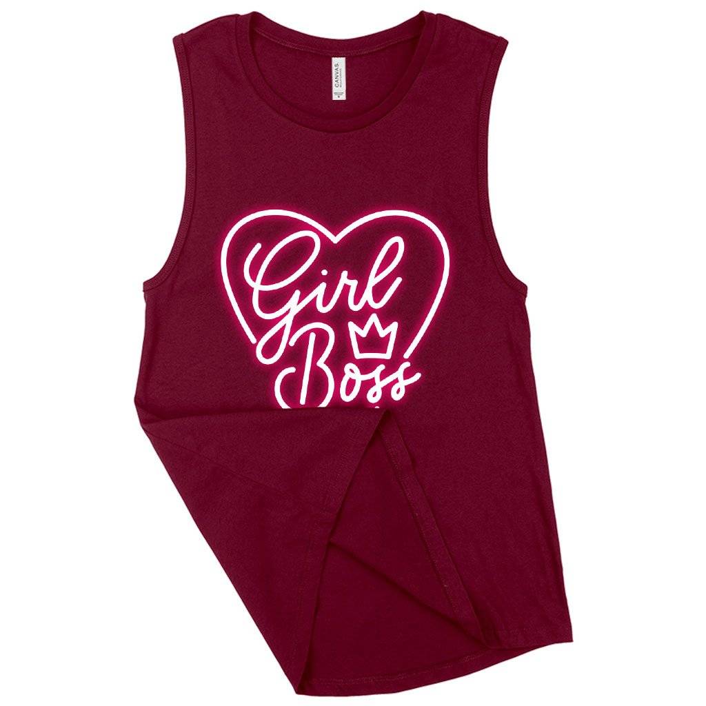 Women’s Muscle Girl Boss Tank – Graphic Tank Women Women’s Tops & Tees Women's Muscle Girl Boss Tank - Graphic Tank Women Women's Tops & Tees Color : Black|Maroon|White