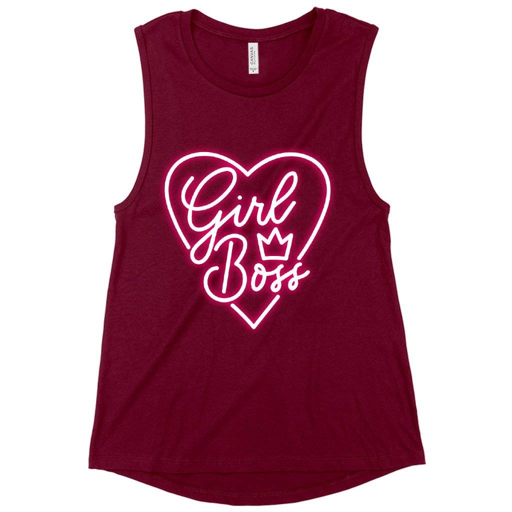 Women’s Muscle Girl Boss Tank – Graphic Tank Women Women’s Tops & Tees Women's Muscle Girl Boss Tank - Graphic Tank Women Women's Tops & Tees Color : Black|Maroon|White