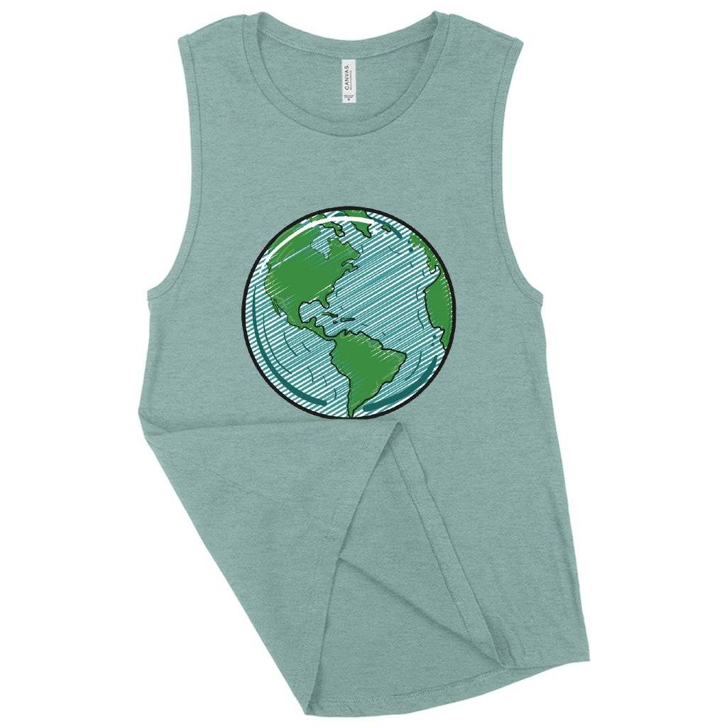 Women’s Muscle Globe Tank – America Tank Women Women’s Tops & Tees Women's Muscle Globe Tank - America Tank Women Women's Tops & Tees Color : White|Heather Dusty Blue|Heather Mustard