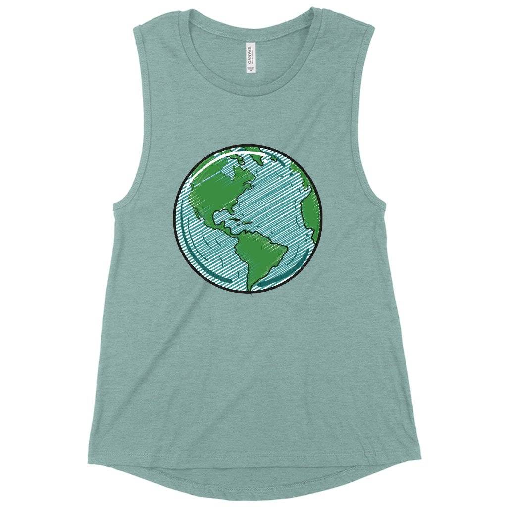 Women’s Muscle Globe Tank – America Tank Women Women’s Tops & Tees Women's Muscle Globe Tank - America Tank Women Women's Tops & Tees Color : White|Heather Dusty Blue|Heather Mustard