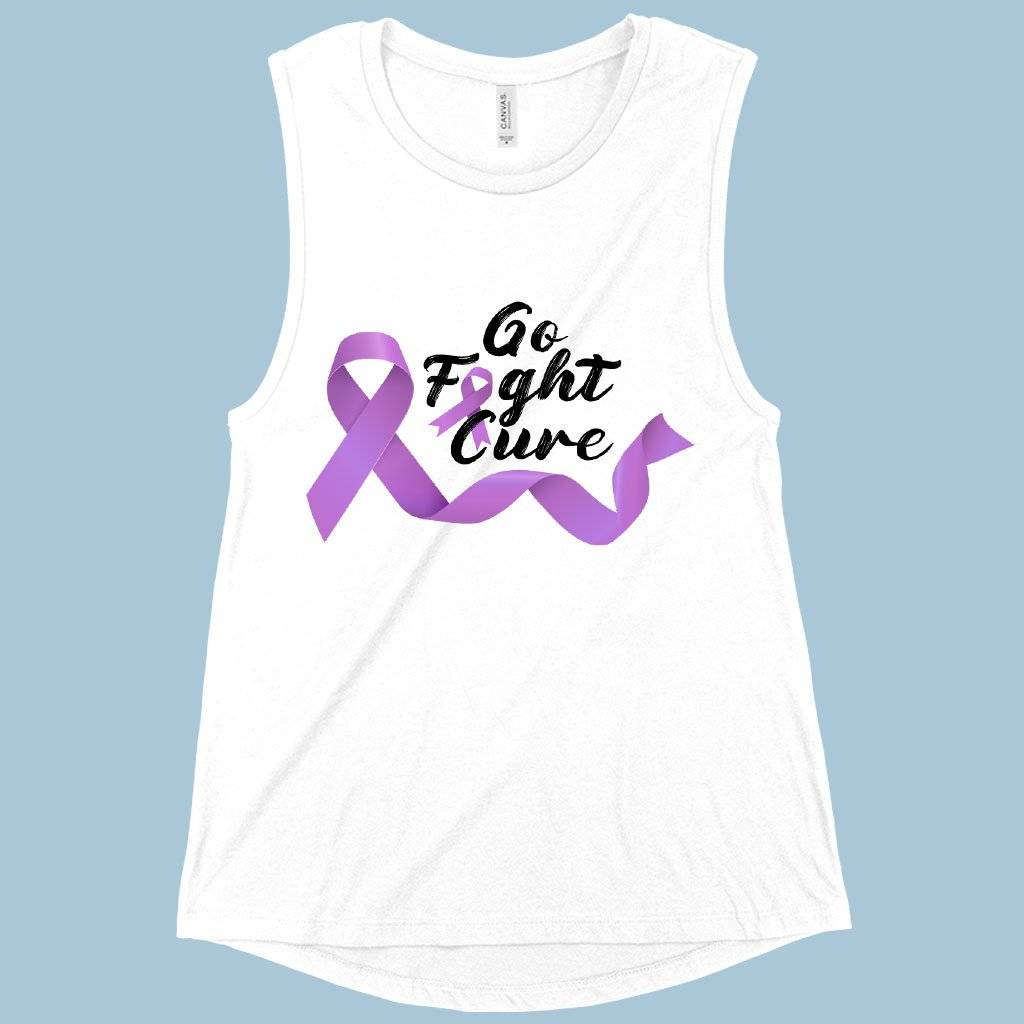 Women’s Muscle Go Fight Cure Tank – Fight Cancer Tanks – Cancer Awareness Tank Women Women’s Tops & Tees Women's Muscle Go Fight Cure Tank - Fight Cancer Tanks - Cancer Awareness Tank Women Women's Tops & Tees Color : White|Maroon|Black