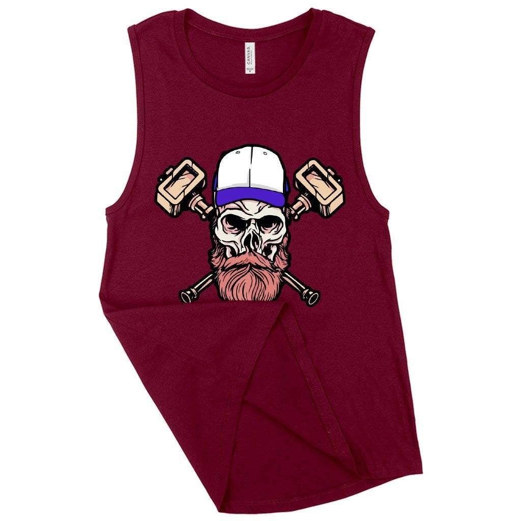 Women’s Muscle Hammer Tank – Skull Tank Women Women’s Tops & Tees Women's Muscle Hammer Tank - Skull Tank Women Women's Tops & Tees Color : Maroon|Black|Heather Mustard