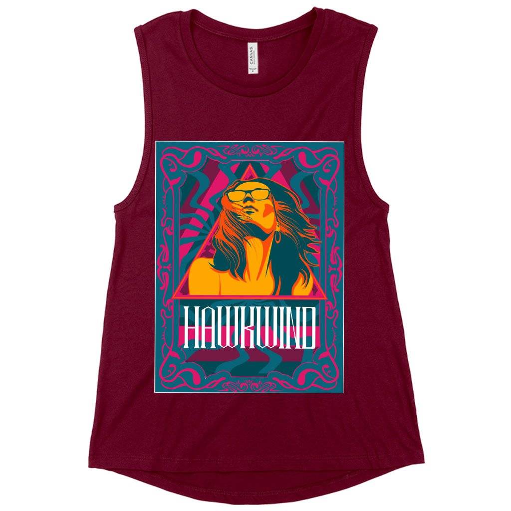 Women’s Muscle Hawkwind Tank – Vintage Hawkwind Band Tanks Women Women’s Tops & Tees Women's Muscle Hawkwind Tank - Vintage Hawkwind Band Tanks Women Women's Tops & Tees Color : White|Maroon|Heather Mustard