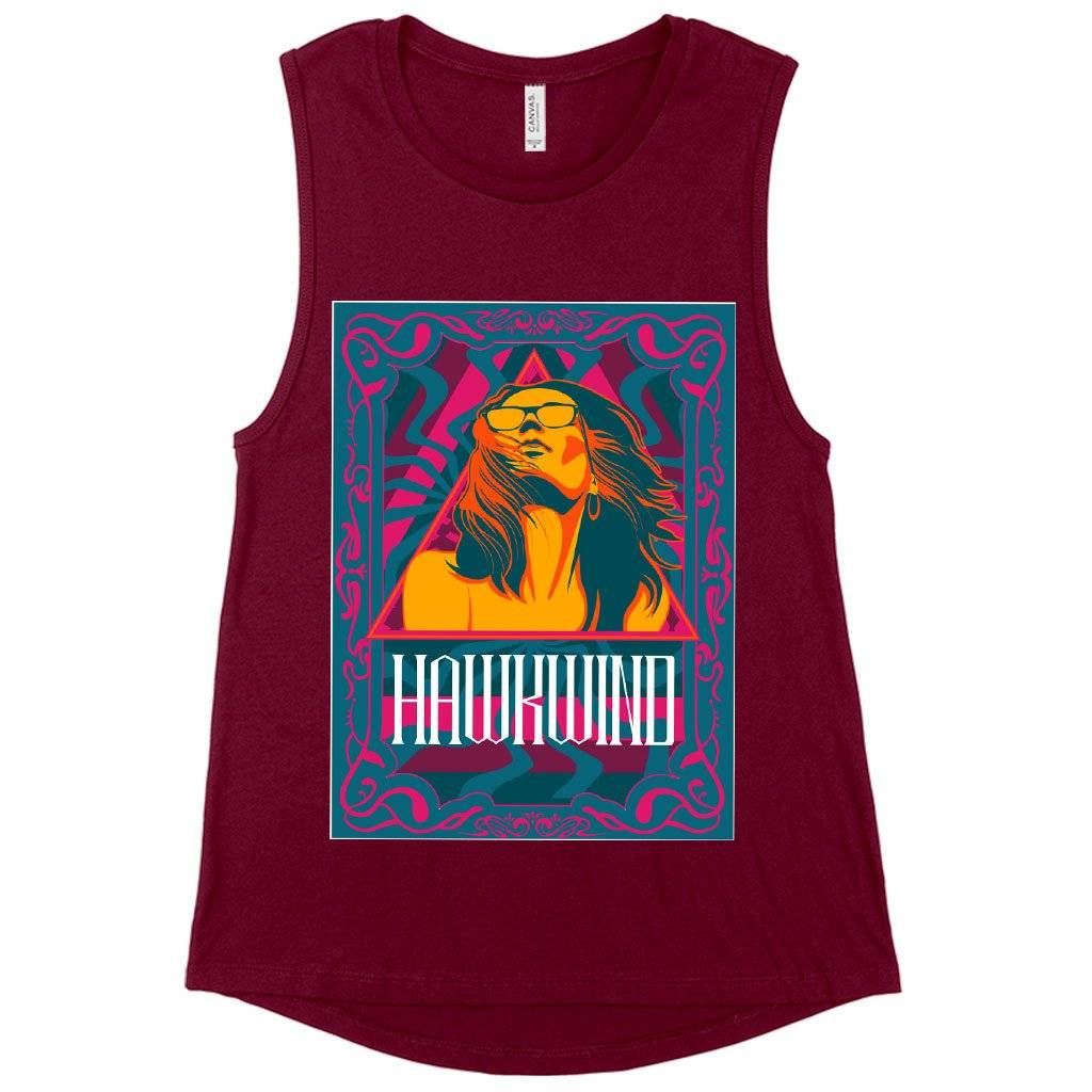 Women’s Muscle Hawkwind Tank – Vintage Hawkwind Band Tanks Women Women’s Tops & Tees Women's Muscle Hawkwind Tank - Vintage Hawkwind Band Tanks Women Women's Tops & Tees Color : White|Maroon|Heather Mustard