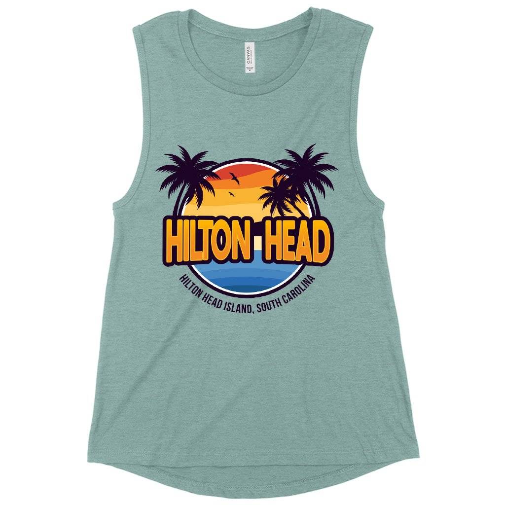 Women’s Muscle Hilton Head Island Tank Women Women’s Tops & Tees Women's Muscle Hilton Head Island Tank Women Women's Tops & Tees Color : Maroon|Heather Mustard|Heather Dusty Blue