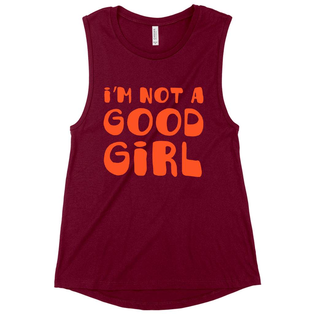 Women’s Muscle I’m Not a Good Girl Tank – Graphic Tank Women Women’s Tops & Tees Women's Muscle I’m Not a Good Girl Tank - Graphic Tank Women Women's Tops & Tees Color : Maroon|Black|White