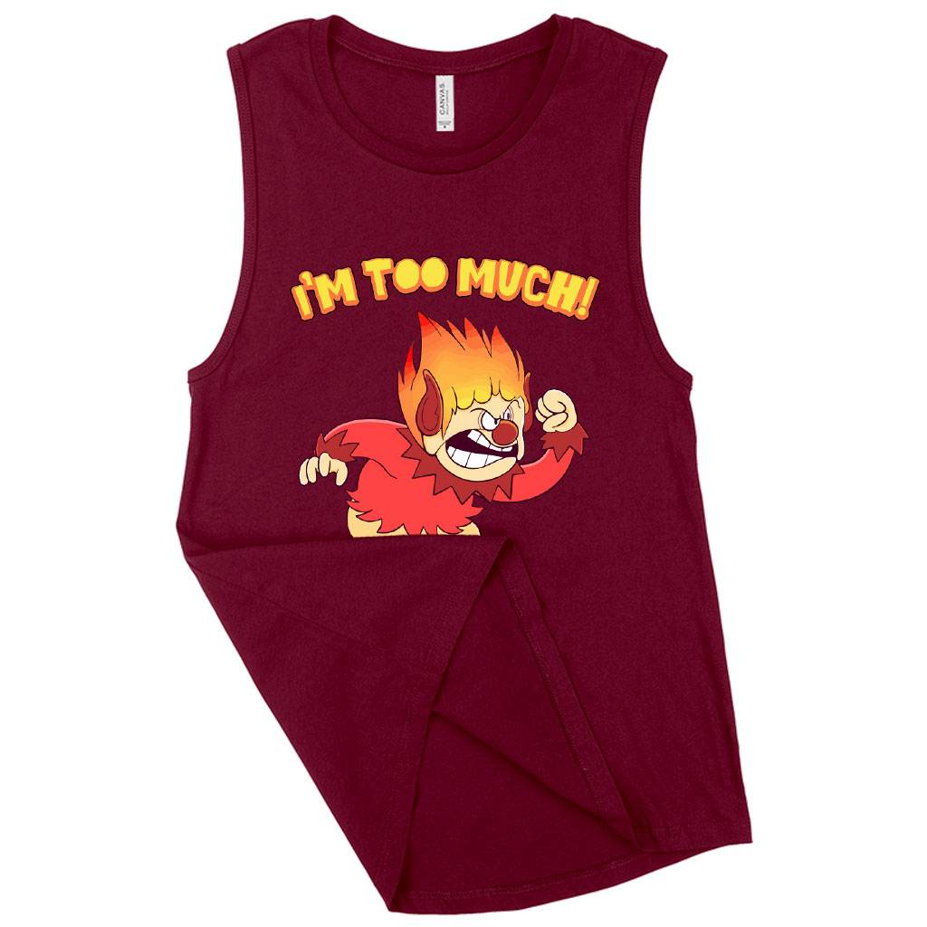 Women’s Muscle I’m Too Much Tank – Heat Miser Tank – Angry Tank Women Women’s Tops & Tees Women's Muscle I’m Too Much Tank - Heat Miser Tank - Angry Tank Women Women's Tops & Tees Color : Black|Maroon|White