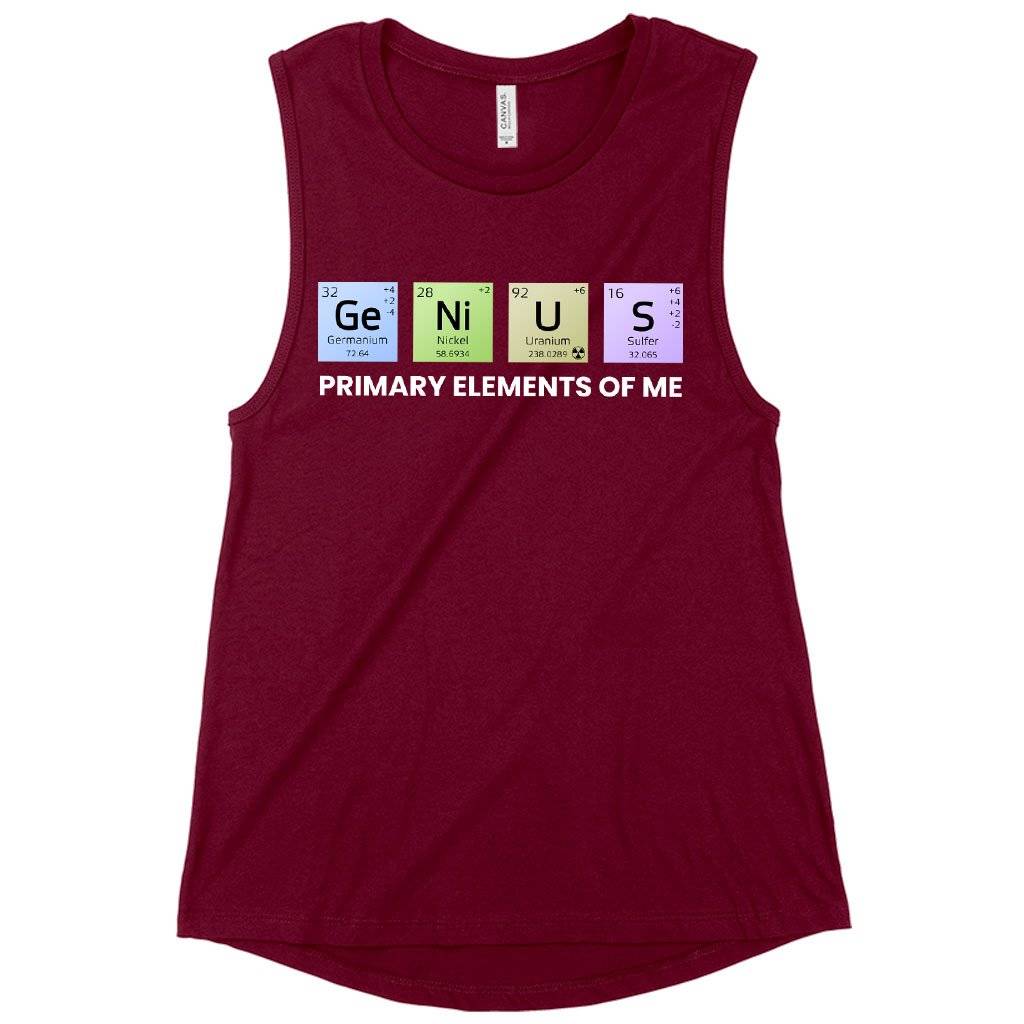Women’s Muscle Primary Elements of Me Tank – Genius Tank – Chemical Elements Tank Women Women’s Tops & Tees Women's Muscle Primary Elements of Me Tank - Genius Tank - Chemical Elements Tank Women Women's Tops & Tees Color : White|Maroon|Black