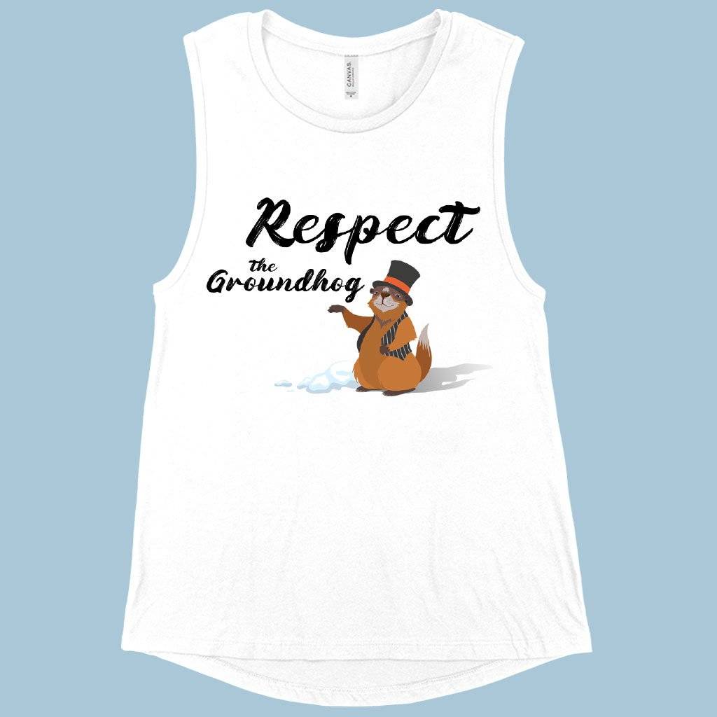 Women’s Muscle Respect the Groundhog Tank – Happy Groundhog Day Funny Tank Women Women’s Tops & Tees Women's Muscle Respect the Groundhog Tank - Happy Groundhog Day Funny Tank Women Women's Tops & Tees Color : Black|Heather Dusty Blue|White