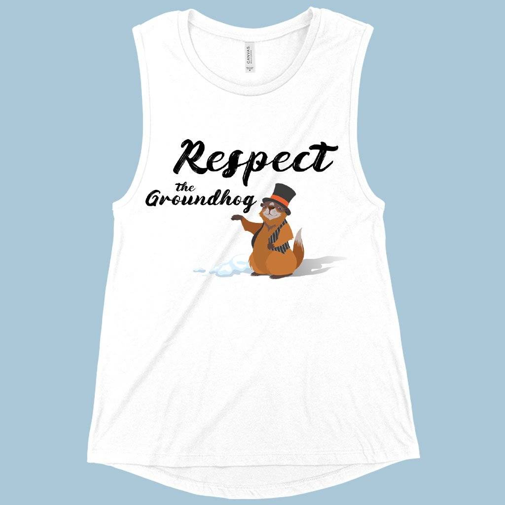 Women’s Muscle Respect the Groundhog Tank – Happy Groundhog Day Funny Tank Women Women’s Tops & Tees Women's Muscle Respect the Groundhog Tank - Happy Groundhog Day Funny Tank Women Women's Tops & Tees Color : Black|Heather Dusty Blue|White