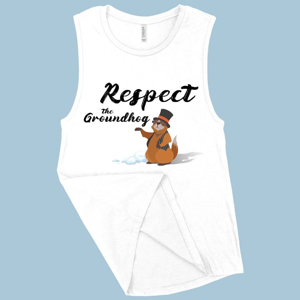 Women’s Muscle Respect the Groundhog Tank – Happy Groundhog Day Funny Tank Women Women’s Tops & Tees Women's Muscle Respect the Groundhog Tank - Happy Groundhog Day Funny Tank Women Women's Tops & Tees Color : Black|Heather Dusty Blue|White