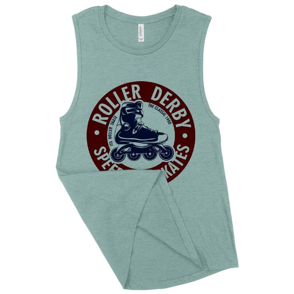 Women’s Muscle Roller Derby Speed on Skates Tank – Roller Derby Clothes Women Women’s Tops & Tees Women's Muscle Roller Derby Speed on Skates Tank - Roller Derby Clothes Women Women's Tops & Tees Color : Heather Dusty Blue|White|Maroon
