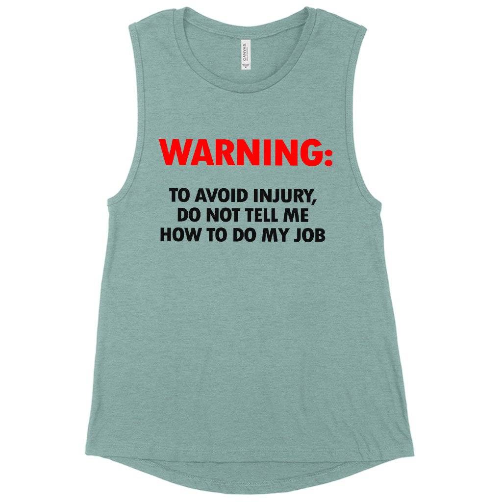 Women’s Muscle Warning Tank – Funny Work Tanks – Sarcastic Work Tanks Women Women’s Tops & Tees Women's Muscle Warning Tank - Funny Work Tanks - Sarcastic Work Tanks Women Women's Tops & Tees Color : White|Heather Dusty Blue|Black