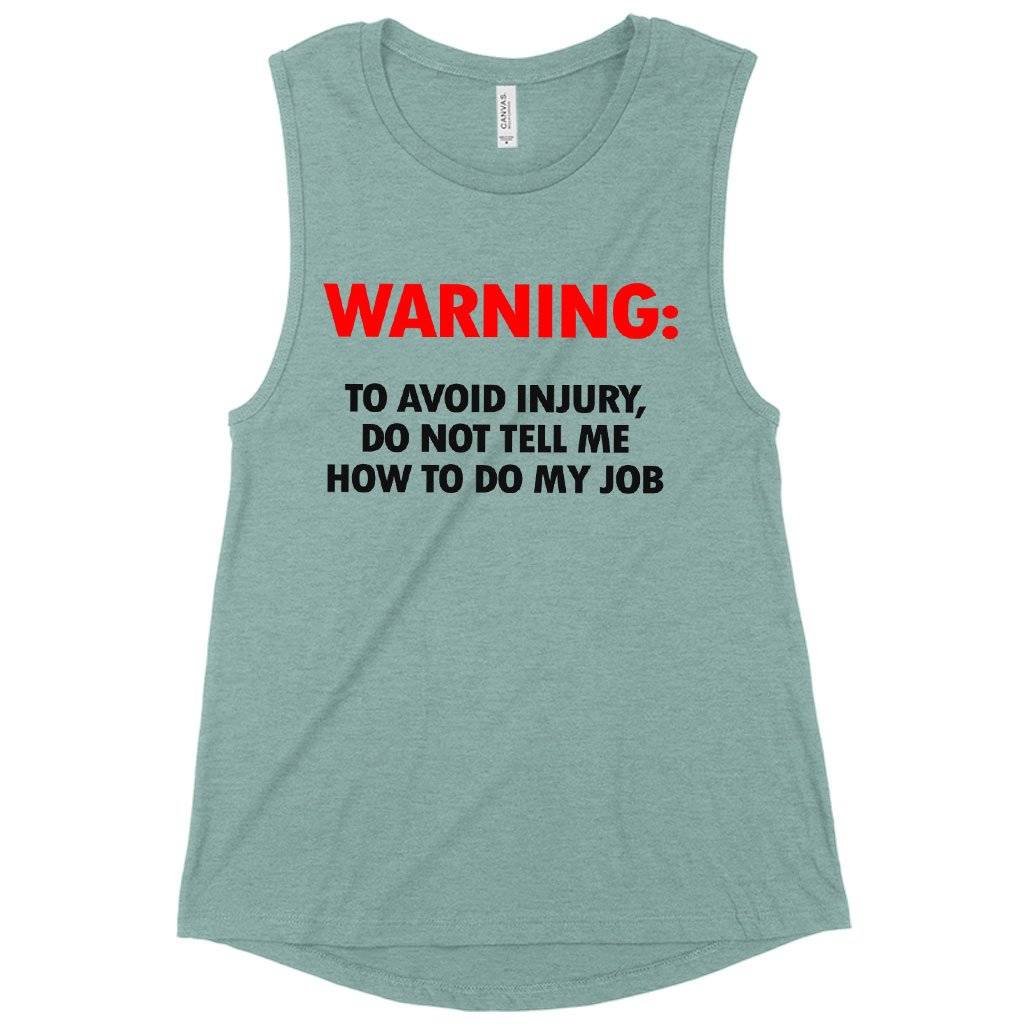 Women’s Muscle Warning Tank – Funny Work Tanks – Sarcastic Work Tanks Women Women’s Tops & Tees Women's Muscle Warning Tank - Funny Work Tanks - Sarcastic Work Tanks Women Women's Tops & Tees Color : White|Heather Dusty Blue|Black